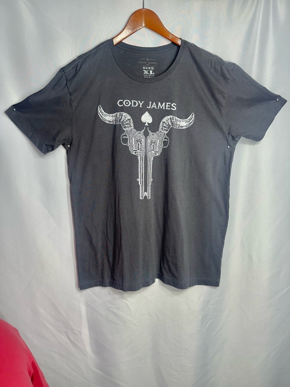 Black Short-Sleeve Graphic Tee Grey size XL